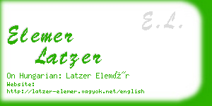 elemer latzer business card